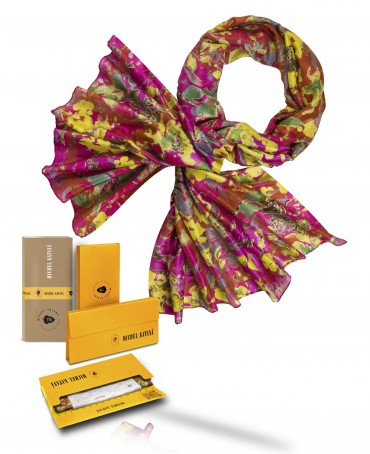 Палантин Женский SN40-PRINTEMPS/FUCHSIA